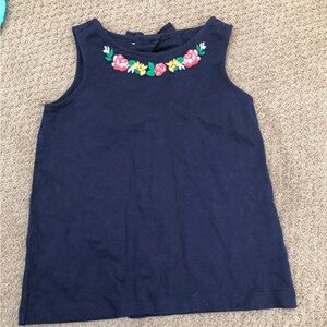 Janie and Jack Kids Tank Top with Floral Embroidery NEW